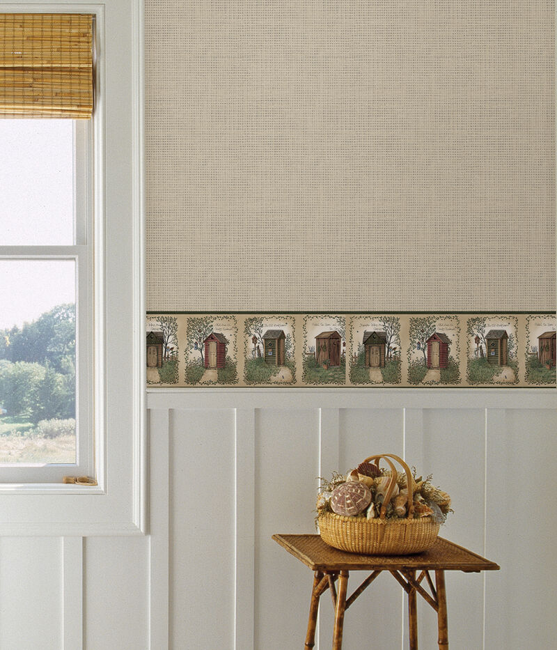 Fisher Sage Outhouse Wallpaper (Set of 2) image number 1