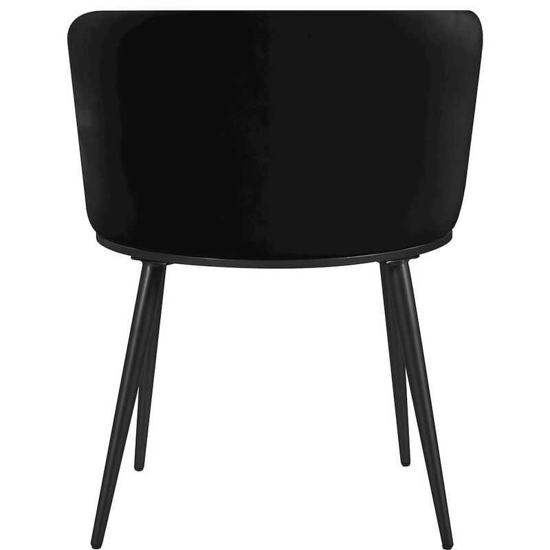 Meridian Furniture Skylar Black Velvet Dining Chair, Set of 2