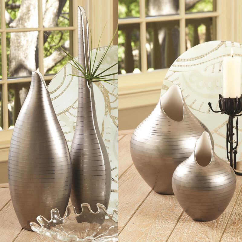 Platinum Stripe Extra Large Vase