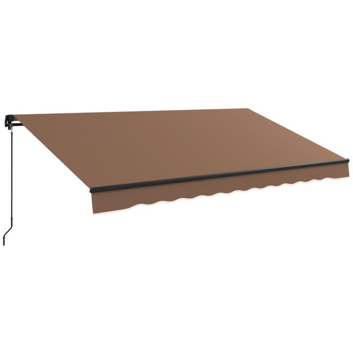 Hivvago Retractable Patio Awning 12' x 10' with UV Protection