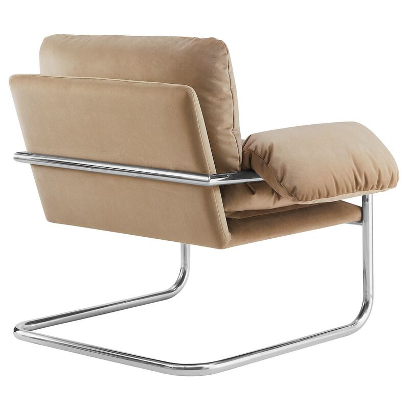 Ansel Performance Velvet Accent Chair image number 4