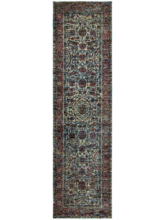 Andorra 1'10" x 3'2" Blue Rug