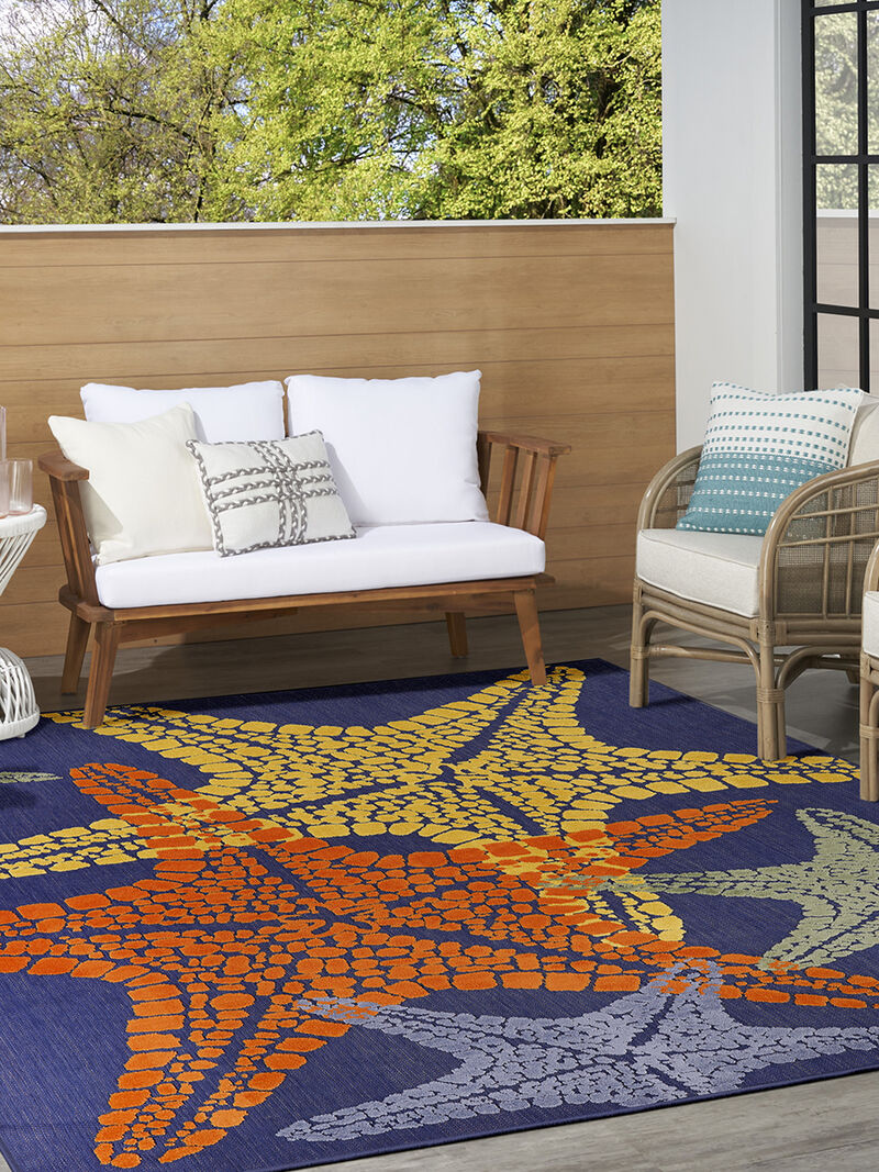 Aloha ALH28 Blue/Multicolor 9' x 12' Rug