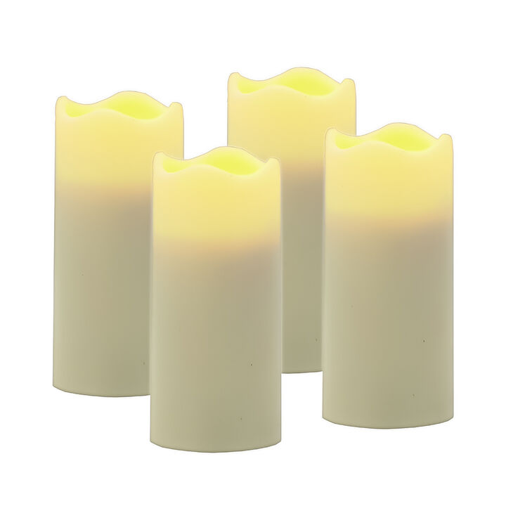 HomeRoots Set of Four Ivory Flameless Votive Candle