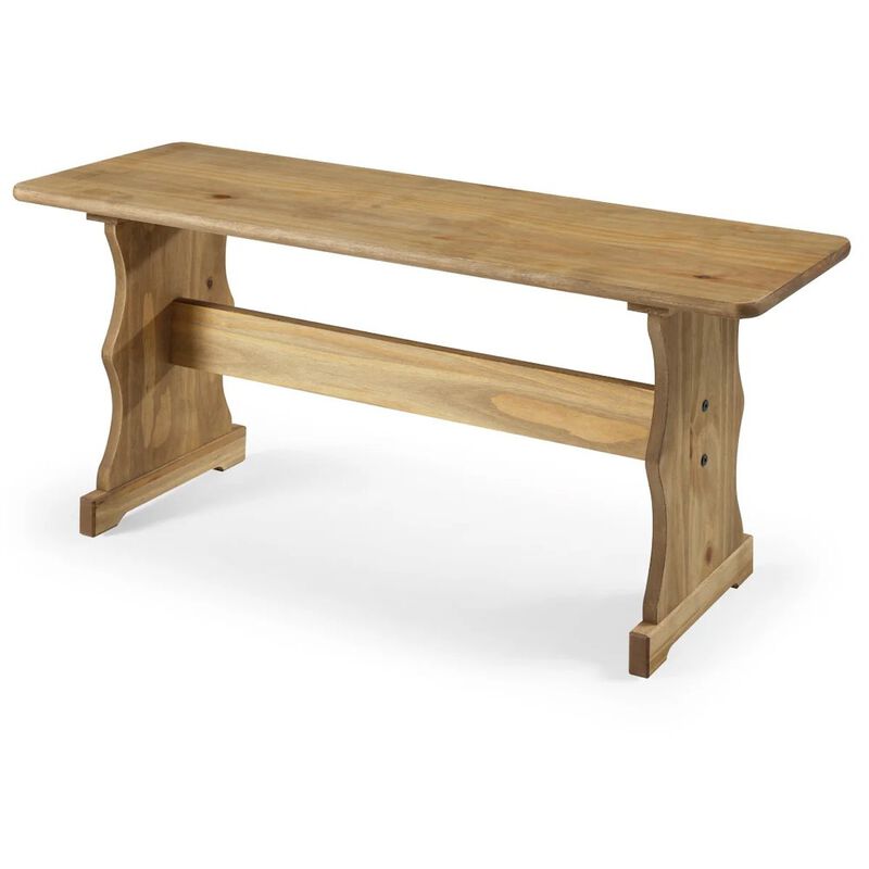 OS Home and Office Furniture Solid Pine Corner Dining Booth in Corona Brown