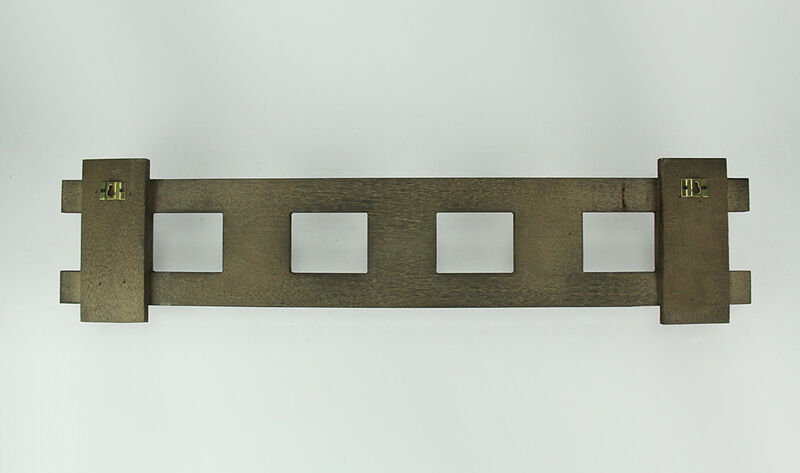 Rustic Contemporary Cutout Wood Hat Hook Wood Wall Hanging image number 2