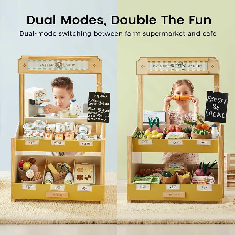 Wooden Play Store Pretend Grocery Store Role Play Toy image number 5