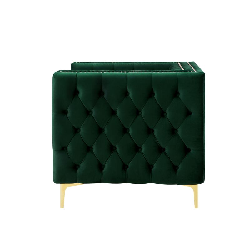 Inspired Home Clarinda Velvet Club Chair