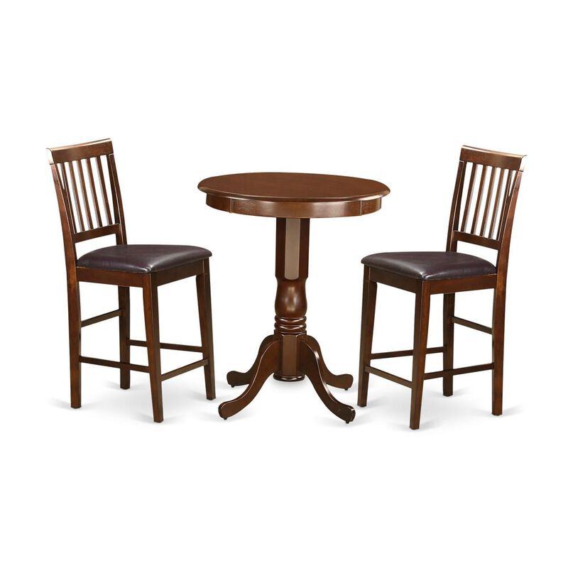 3 Pc counter height Dining set - Small Kitchen Table and 2 bar stools.