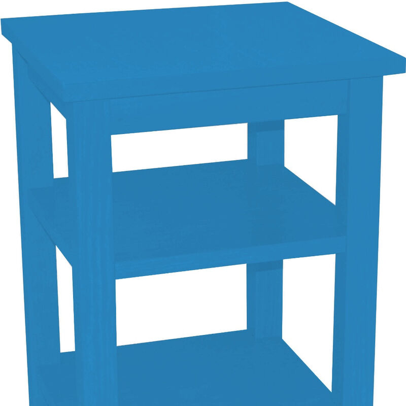 HomeRoots 28" Blue Solid Wood Nightstand image number 3
