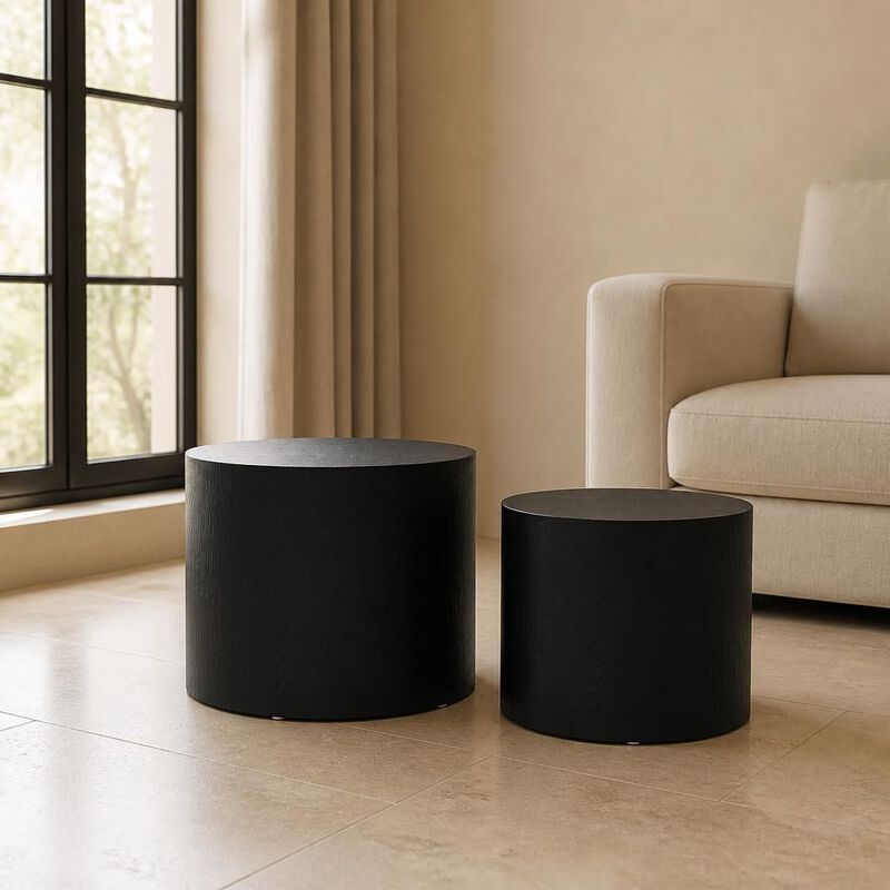 GOODSILO Set of 2 Stackable Nesting Accent Tables Versatile Multi-Use Side Coffee End Tables for Living Room Bedroom and Office image number 3