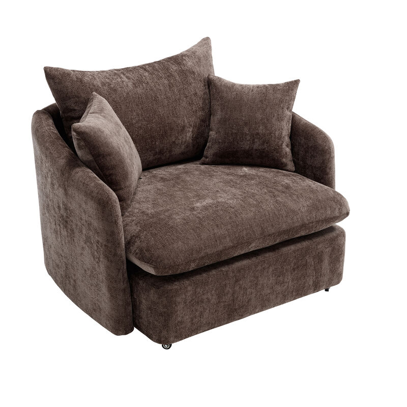 Merax Modern Chenille 360&deg; Swivel Accent Chair image number 0
