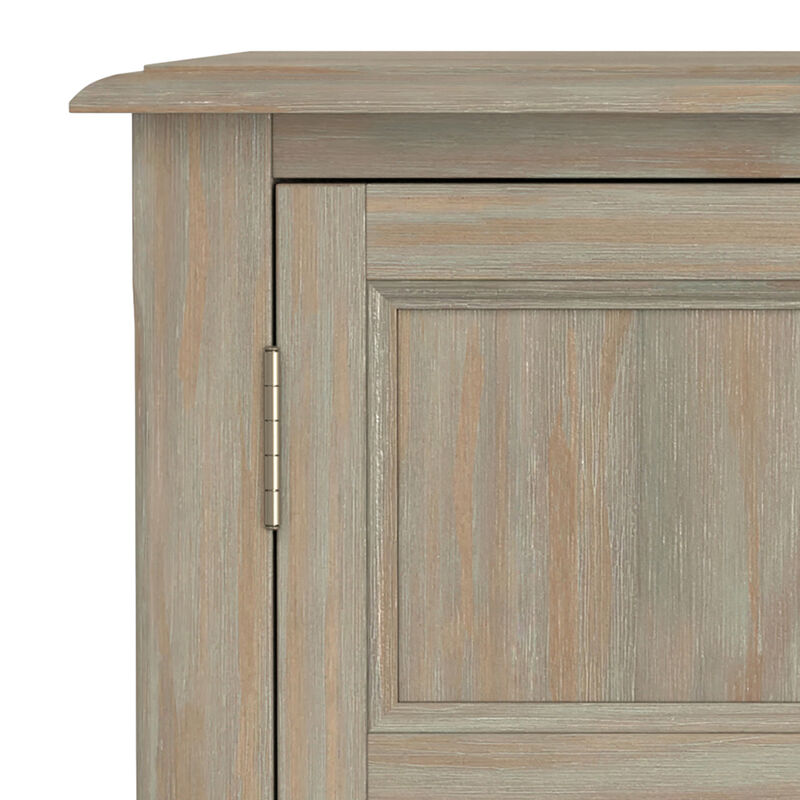 Burlington SOLID WOOD 30 inch Wide Transitional Low Storage Cabinet in Distressed Grey