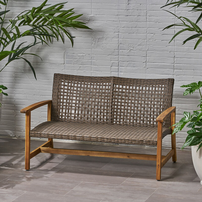 Merax Outdoor Patio Wicker  Sofa Loveseat
