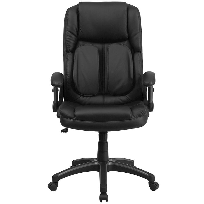 Flash Furniture Extreme Comfort High Back Black Executive Swivel Office Chair with Flip-Up Arms image number 5