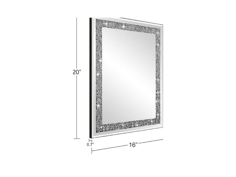 16"x20" Crystal Diamond Mirror &ndash; Glam Accent for Any Room