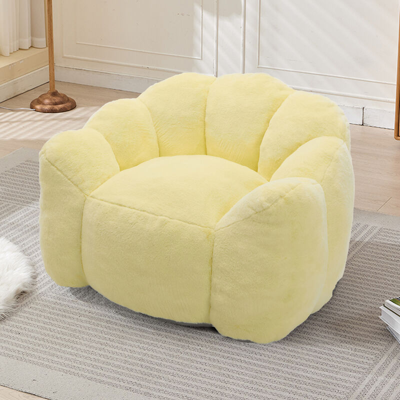 GOODSILO Ergonomic Memory Foam Bean Bag Sofa Chair with Pull Ring for Easy Mobility and Relaxation image number 3