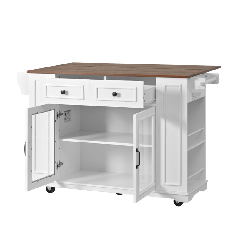 Lobswu Rolling Kitchen Island Cart image number 8