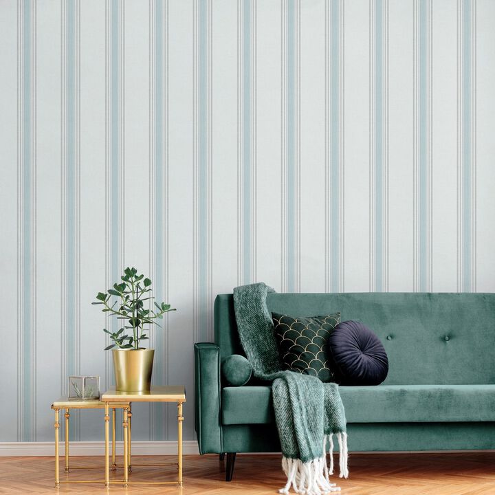 Spring Blossom STRIPES Black Wallpaper 1909-1