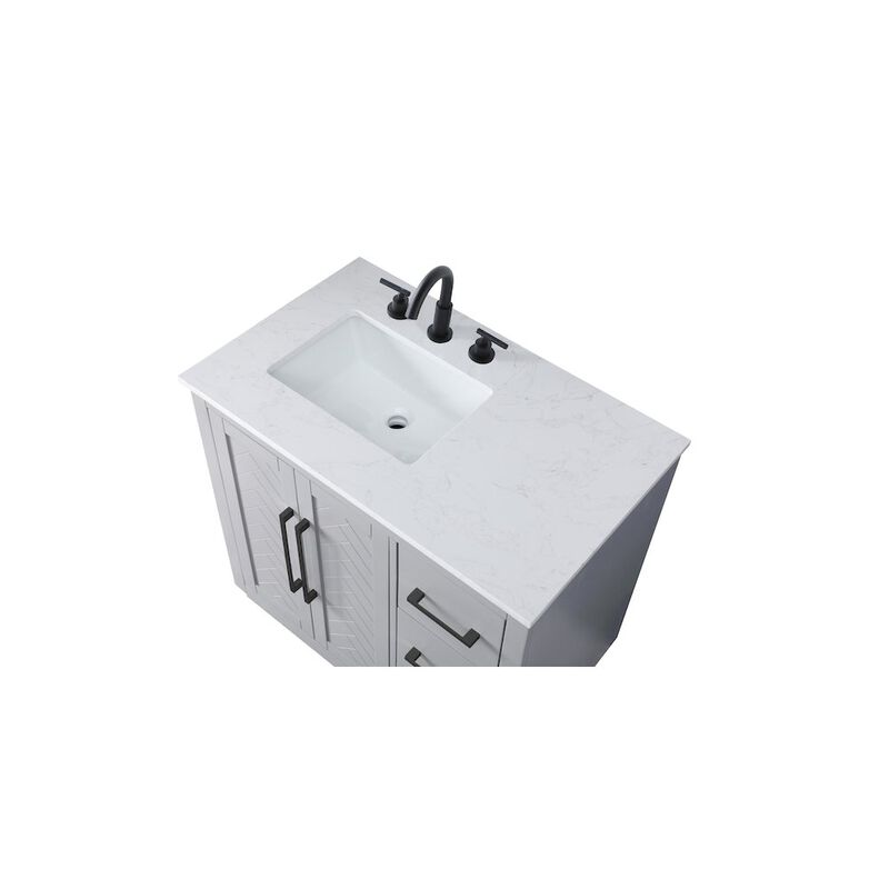 Elegant Kitchen and Bath 36 inch Single Bathroom Vanity in Grey