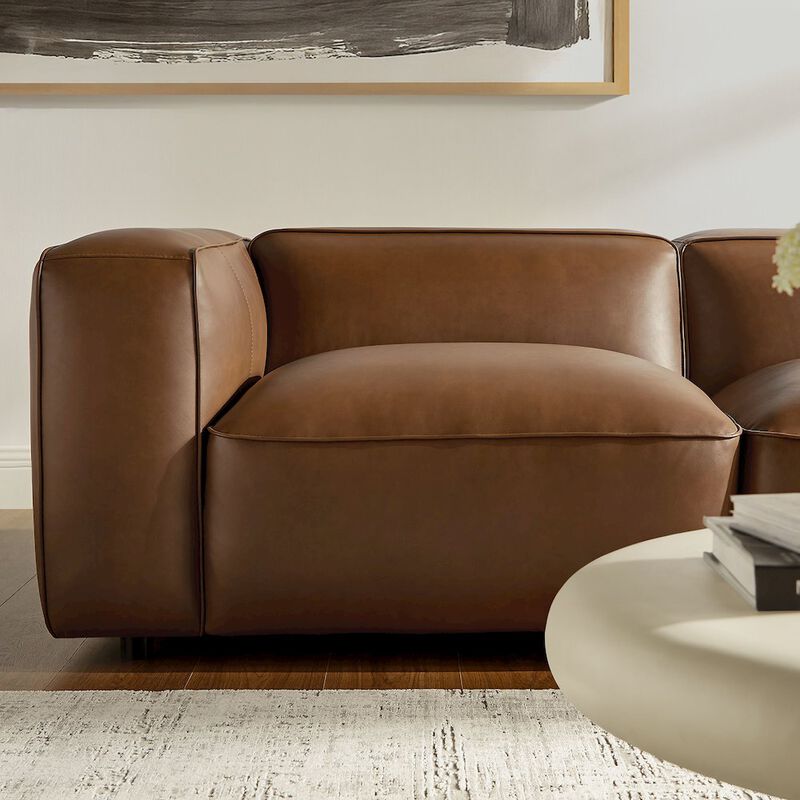 Auren 5-Piece Upholstered Vegan Leather Modular L-Shaped Sofa image number 8