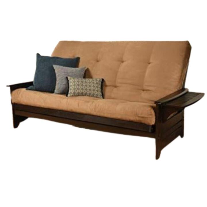 Phoenix Frame/Queen/Espresso Finish/Suede Peat Mattress