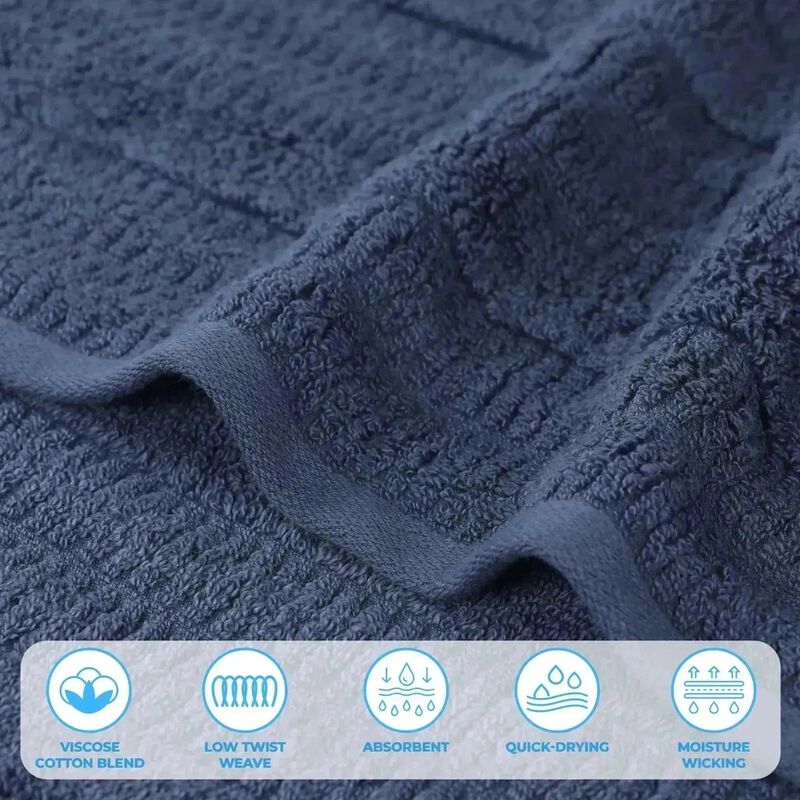 6 Piece Hand Towel Set in Viscose Cotton Blend for Everyday Use image number 3
