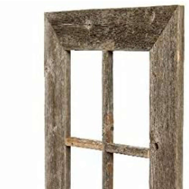 HomeRoots 25" X 22" Gray Weathered Wood Window Frame With Planter image number 4