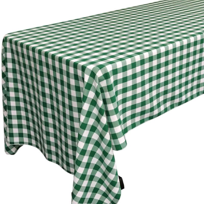 Checkered Polyester Rectangular Tablecloth 60x120 Inch for Large Dining Tables image number 2
