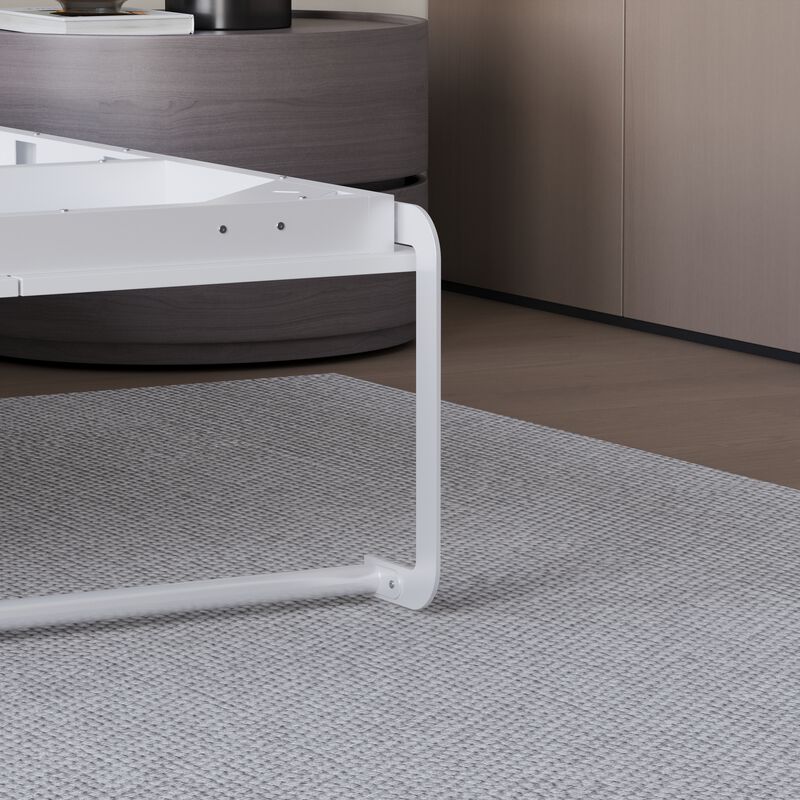 FUFU&GAGA Murphy Bed with Wardrobe, Fold-Out Design, P2 MDF Construction, 800 lbs Weight Capacity, Includes Storage (64.6" W x 85.6" H x 86.8" D),White image number 7