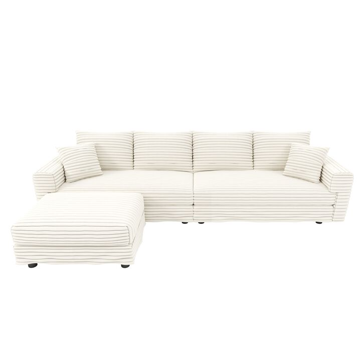 Zaklan Plush Corduroy Sofa