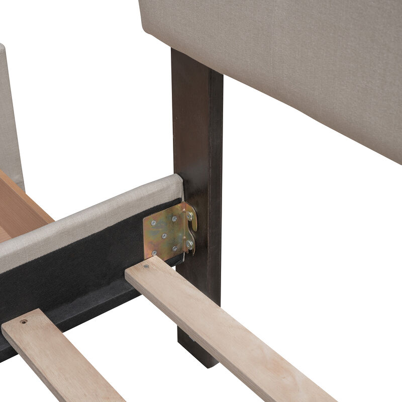 Quubpe Upholstered Platform Bed image number 4