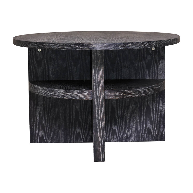 Oval Coffee Table With Bottom image number 2