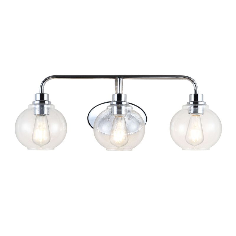 Sandrine Iron/Seeded Glass Cottage Rustic LED Vanity Light