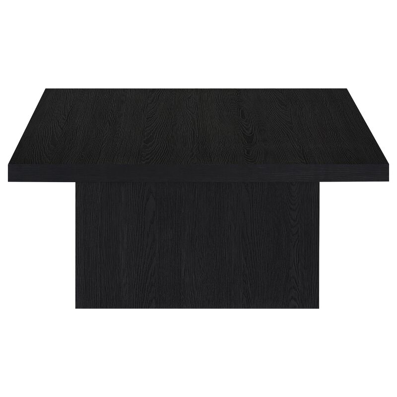Darla Square Coffee Table, Pedestal Base, Wood image number 3