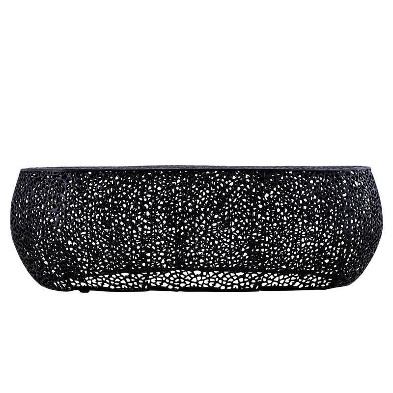 Iveressae Silver Oval Open-Mesh Coffee Table image number 0