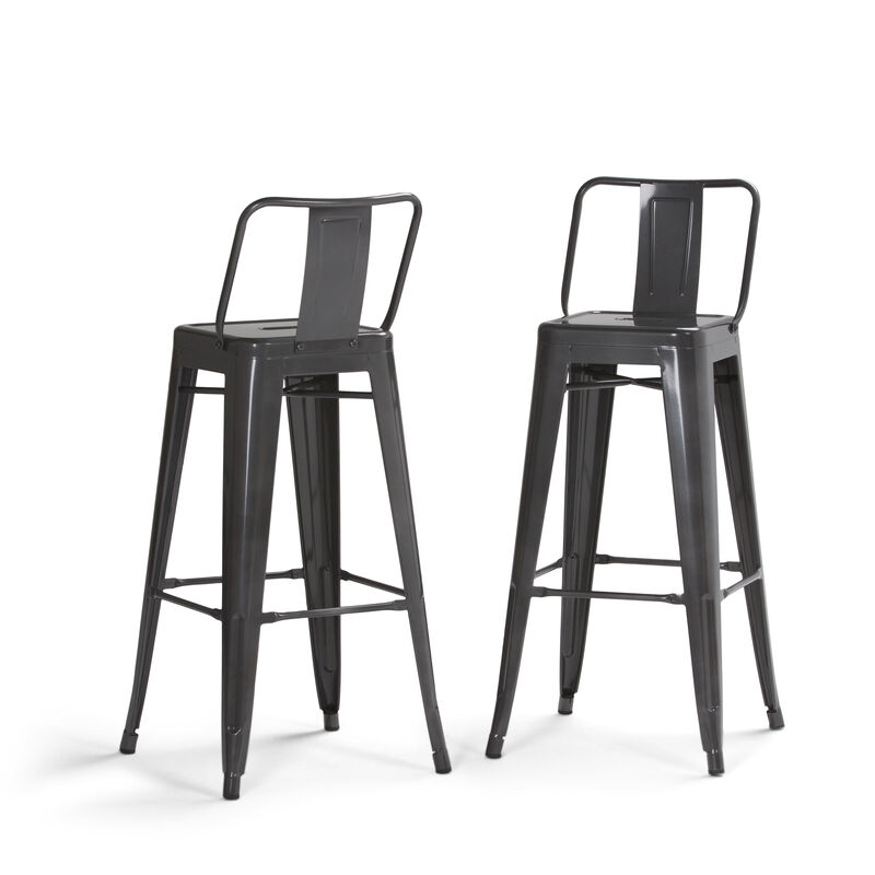 Rayne 30 inch Metal Bar Stool (Set of 2)
