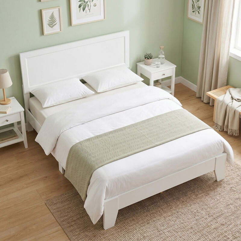 Modern Bedroom Bed Frame with Stylish Headboard Design image number 3