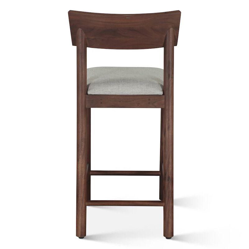 World Interiors Hampton Upholstered Counter Chair in Walnut