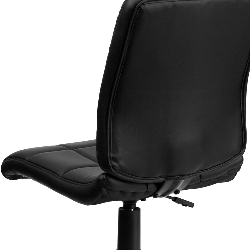 Clayton Mid-Back Quilted Vinyl Swivel Task Office Chair image number 5