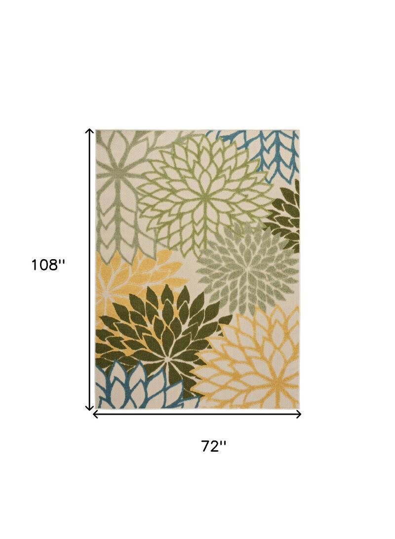 HomeRoots Floral Indoor Outdoor Area Rug image number 6