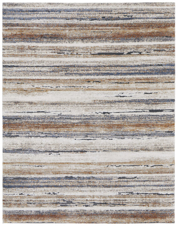 HomeRoots Striped Power Loom Area Rug