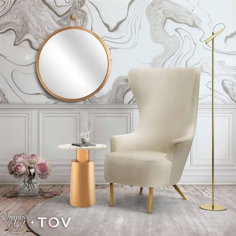 Casafoyer Julia Cream Wingback Chair image number 4