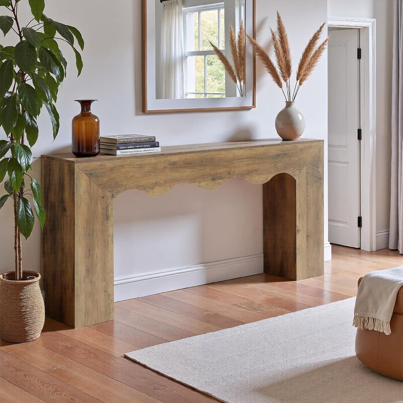 Tribesigns Farmhouse Wood Console Table image number 2
