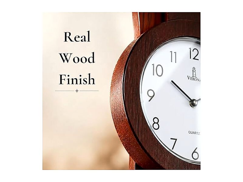 Pendulum Wall Clock Battery Operated Modern 23 X 8 Inch 5 Inch Silent Wood Decor image number 3