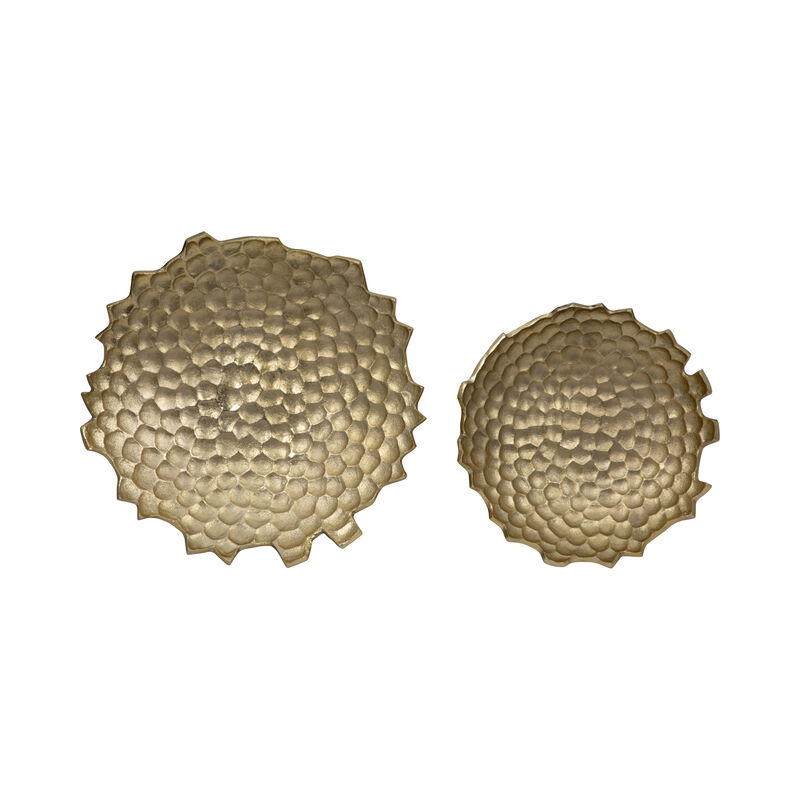 Metal Honeycomb Bowls, Gold image number 4