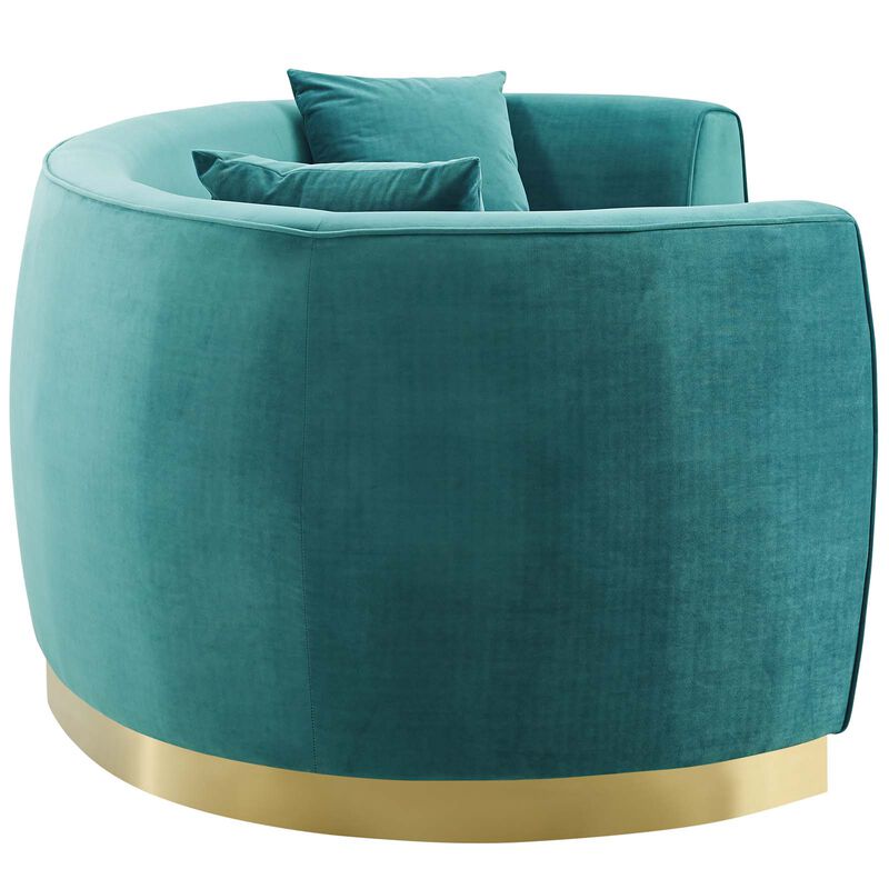 Resolute Curved Performance Velvet Sofa image number 3