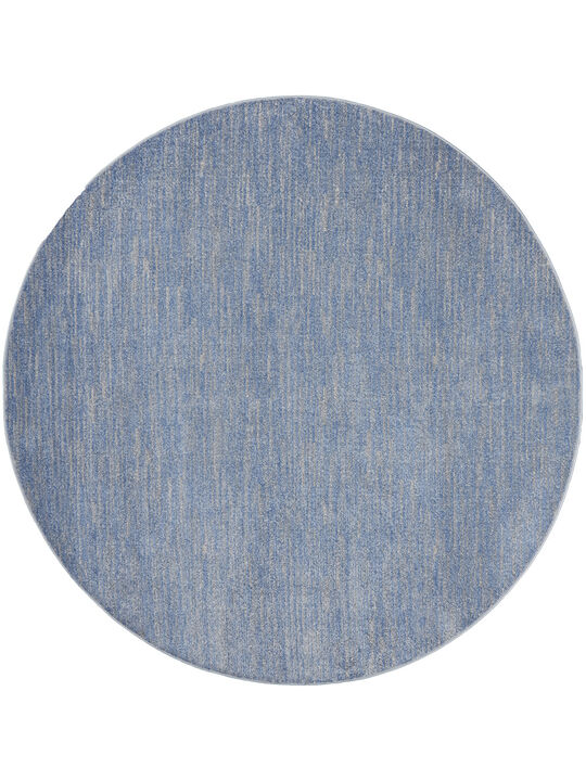 Nourison Essentials NRE01 Blue/Gray 8' x Round Rug