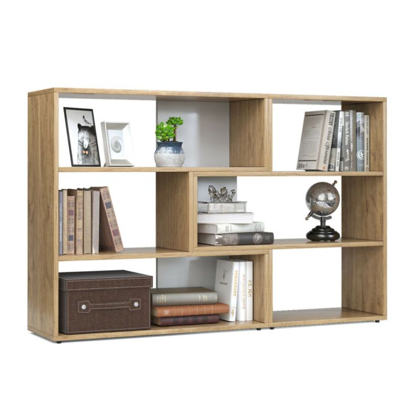 Hivago Open Shelf Bookcase with 6 Grids image number 1