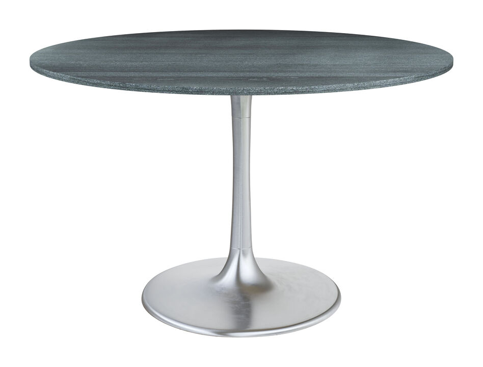Metropolis Dining Table Gray & Silver